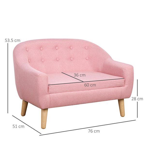 Kids Mini Sofa Children Armchair Seating Bedroom Playroom Furniture - Pink