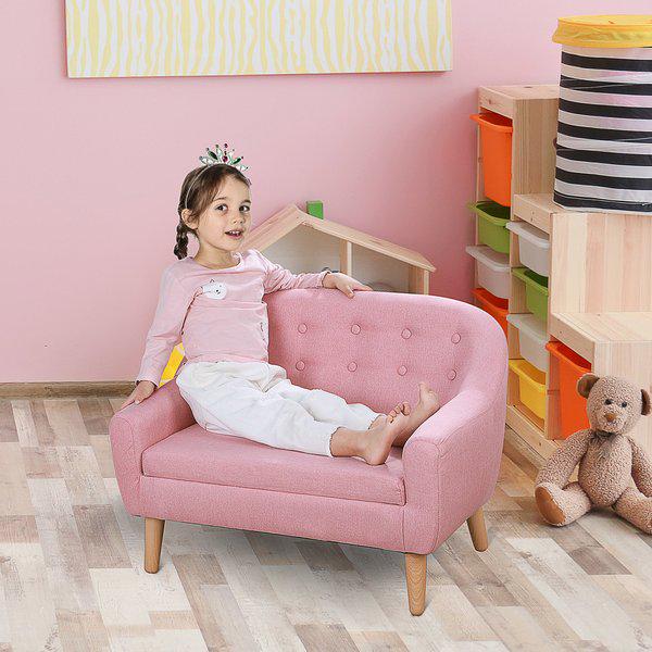 Kids Mini Sofa Children Armchair Seating Bedroom Playroom Furniture - Pink