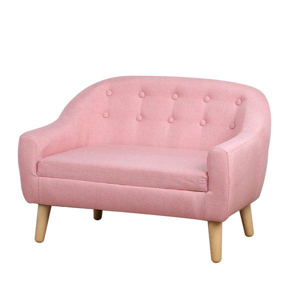 Kids Mini Sofa Children Armchair Seating Bedroom Playroom Furniture - Pink
