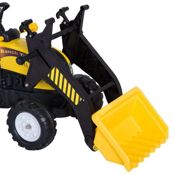 Kids Pedal Go Kart Excavator - Yellow