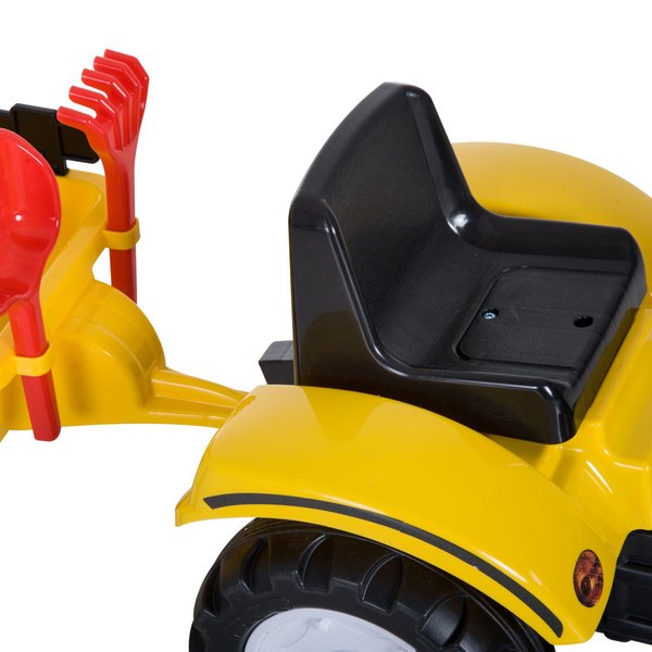 Kids Pedal Go Kart Excavator - Yellow