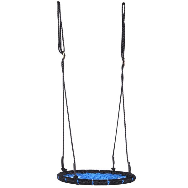 60x5H Cm. Kids Spider Web Swing -Black/Blue