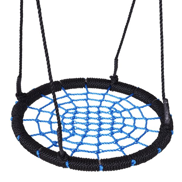 60x5H Cm. Kids Spider Web Swing -Black/Blue