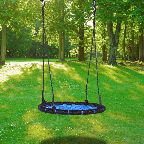 60x5H Cm. Kids Spider Web Swing -Black/Blue