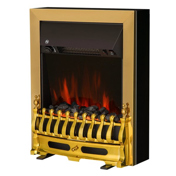 LED Flame Electric Fire Place - Golden