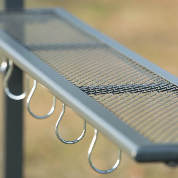 Metal Frame Outdoor BBQ Canopy - Grey