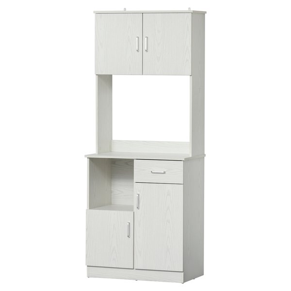 Modern Kitchen Pantry Cupboard Storage Cabinet W/ Drawer And Shelves