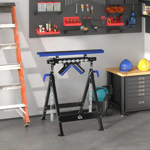 Multi-Function Workbench Ball Support Stand Roller Trestle, Height Adjustable