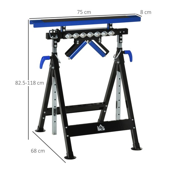 Multi-Function Workbench Ball Support Stand Roller Trestle, Height Adjustable