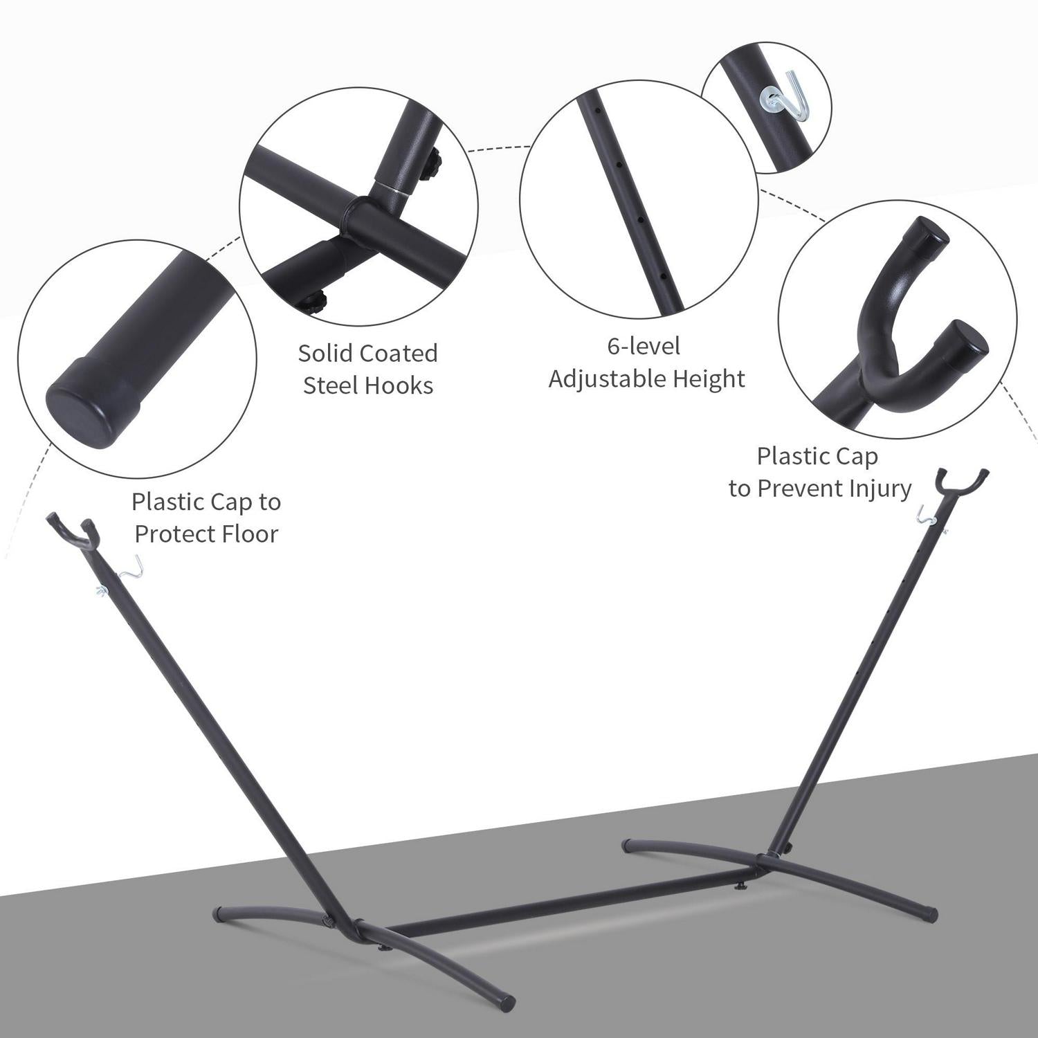 2.8m Universal Hammock Stand Metal Frame