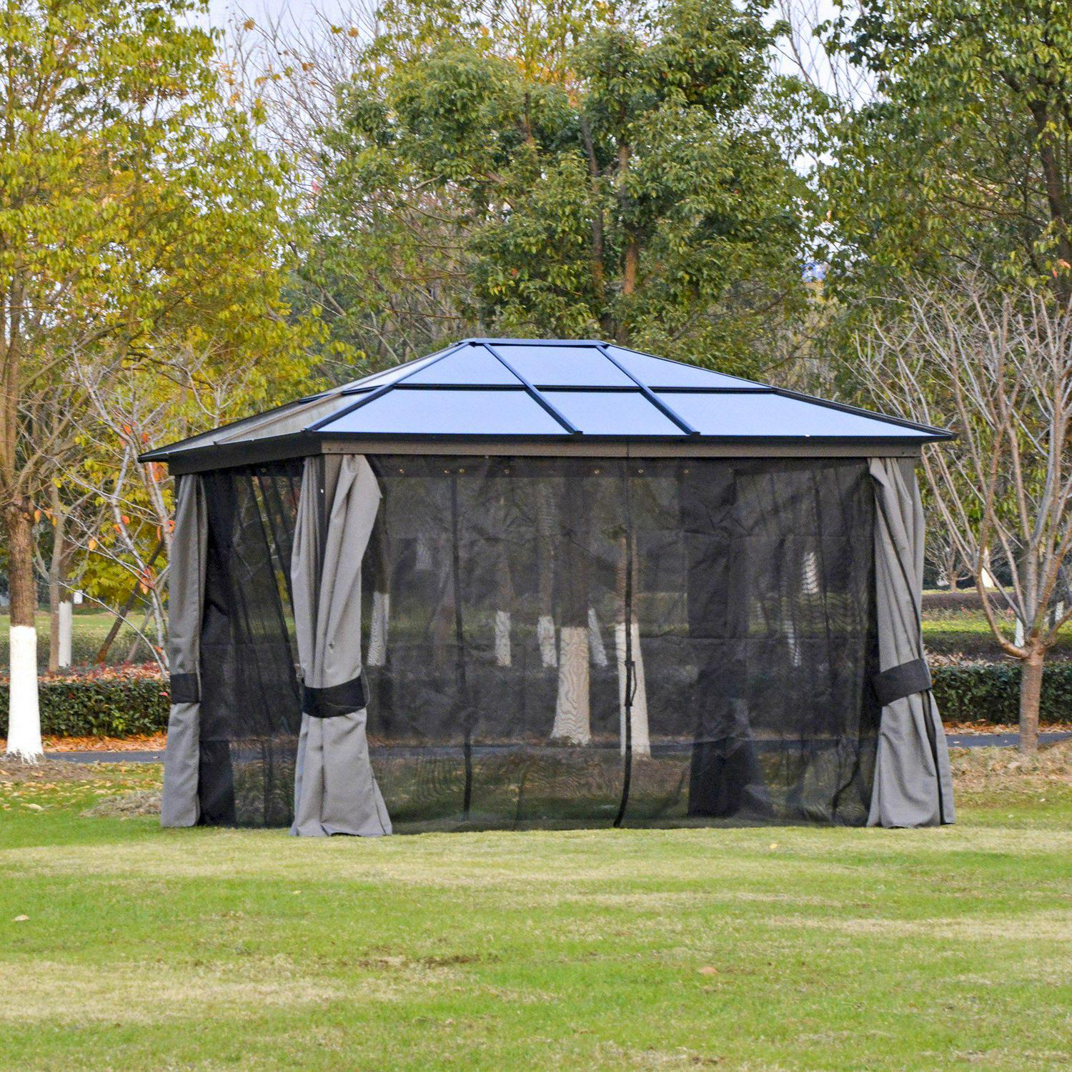 Hardtop Gazebo With UV Resistant Polycarbonate Roof