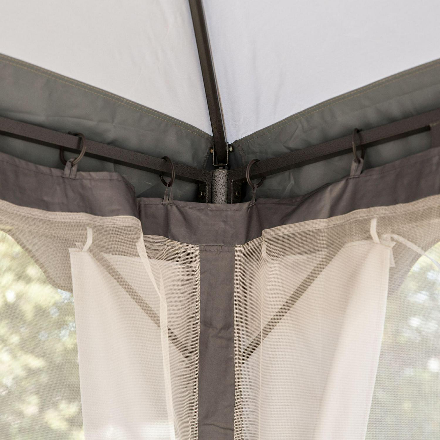 Metal Gazebo Canopy Party Tent - Grey