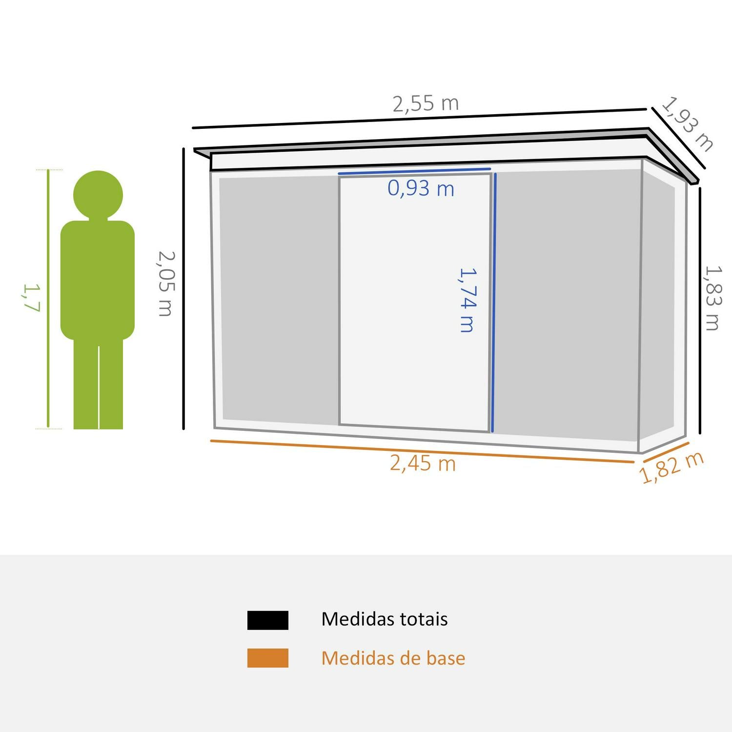 Corrugated Steel Garden Shed, garden and outdoors tidy and organized - Green 3.9 X 8ft