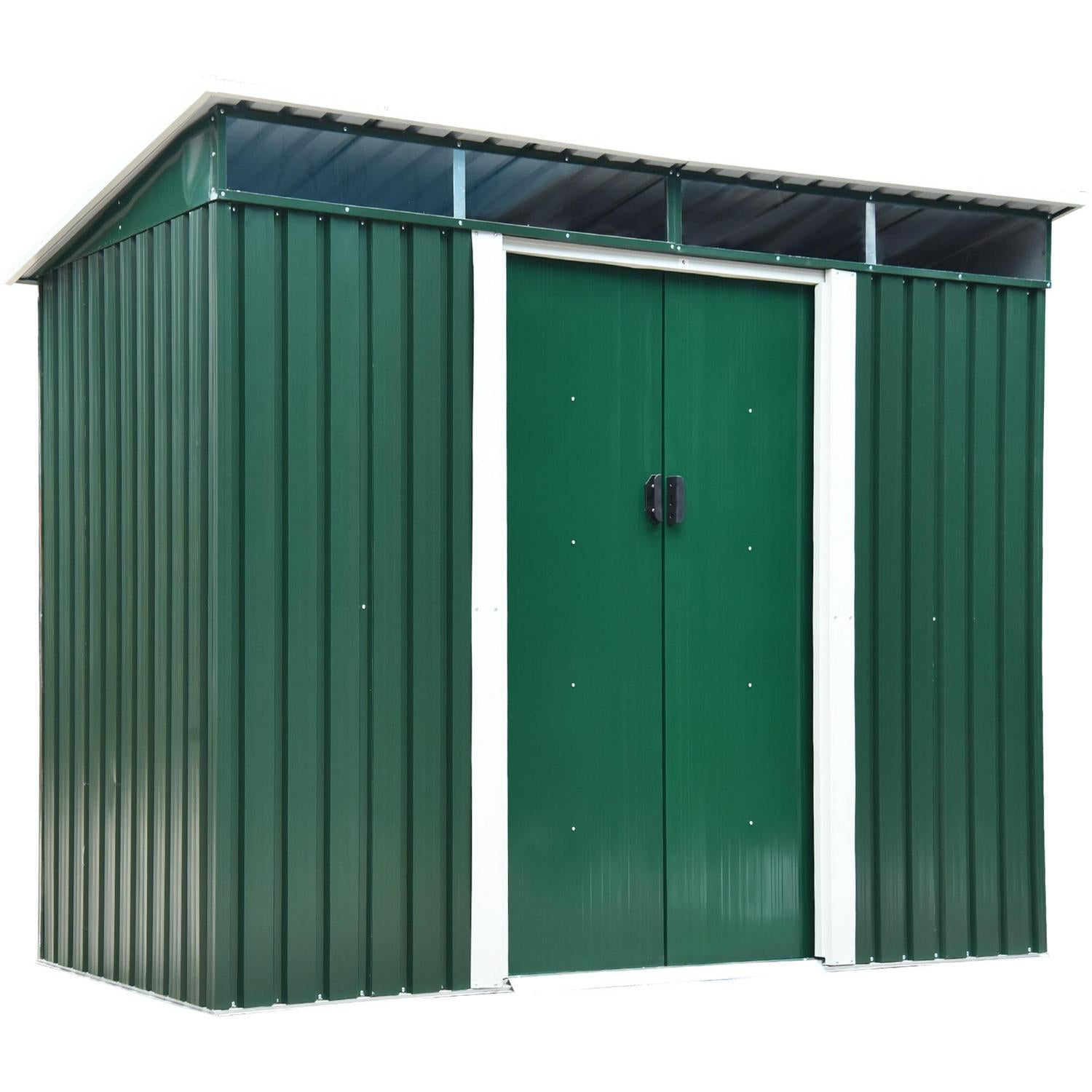 Corrugated Steel Garden Shed, garden and outdoors tidy and organized - Green 3.9 X 8ft