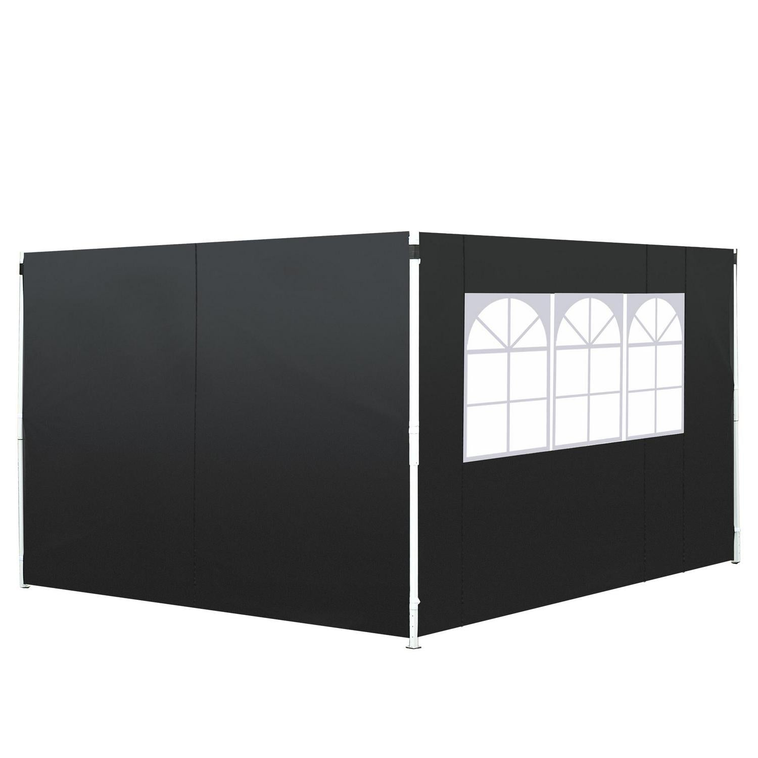 Gazebo Replaceable Exchangeable Side Panel Wall Panels Walls - (Black)