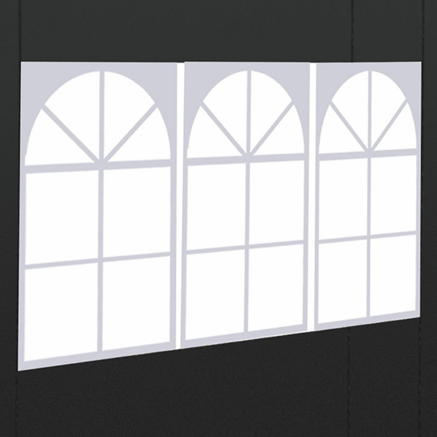 Gazebo Replaceable Exchangeable Side Panel Wall Panels Walls - (Black)