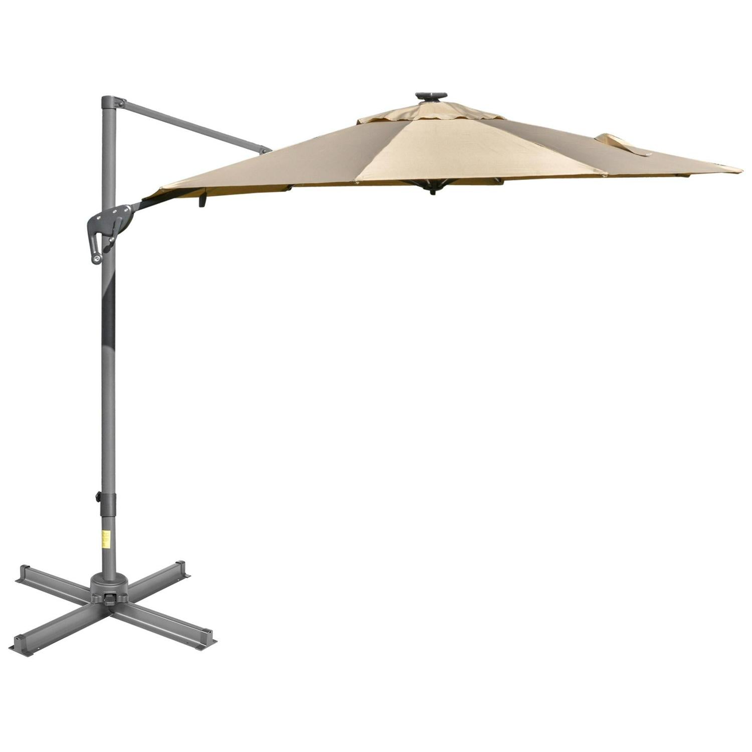 LED Cantilever Parasol - Khaki