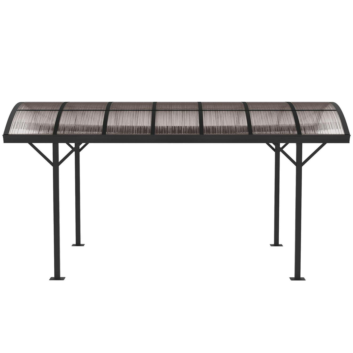 Hardtop Pergola Aluminium Gazebo Pavilion - Brown