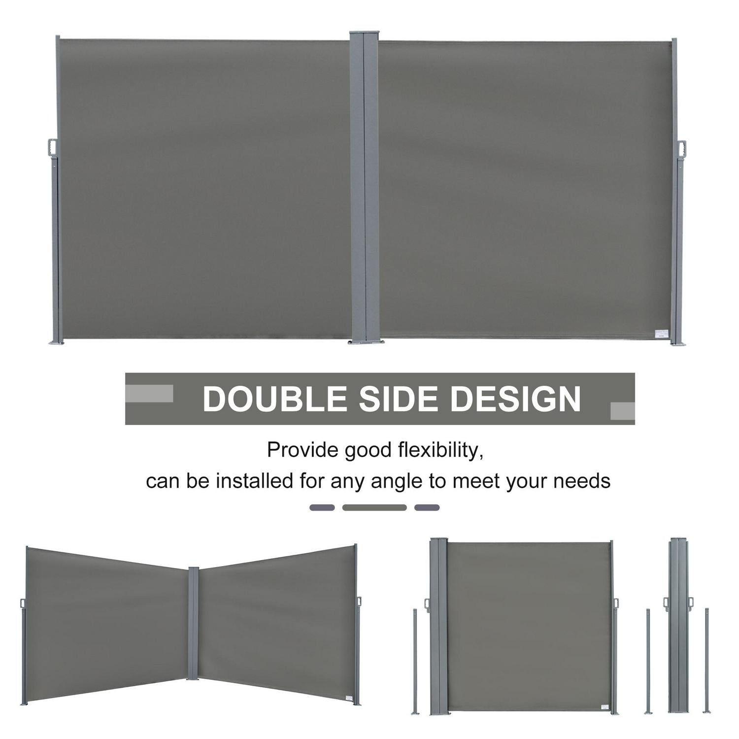 Retractable Side Awning - Grey