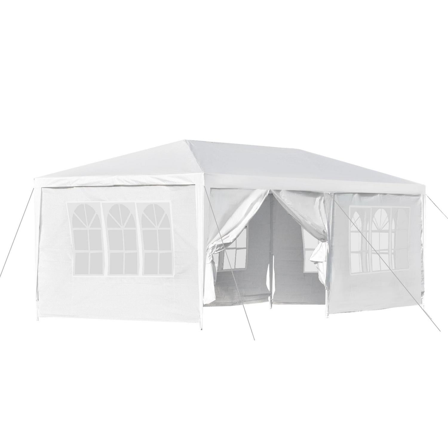 Outdoor Gazebo Canopy Party Tent With 4 Removable Side Walls For Garden