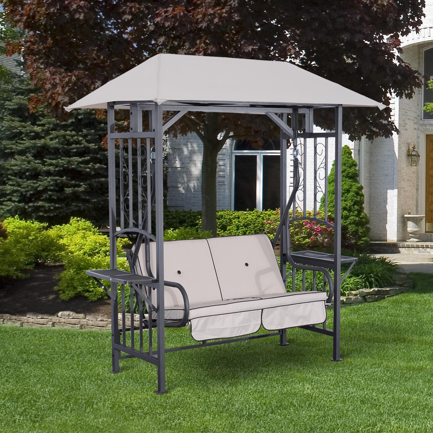 Garden Texteline 2 Person Swing Chair-Beige