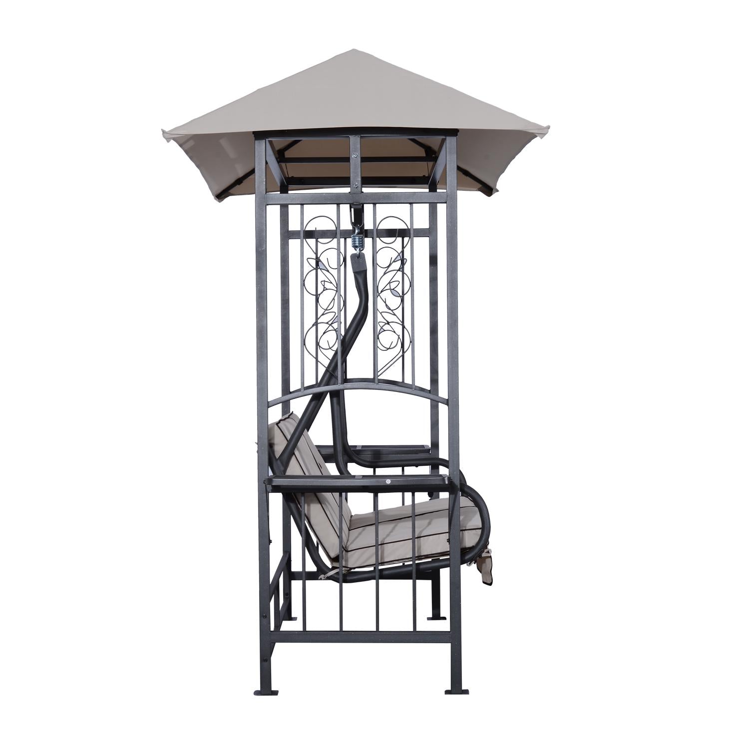 Garden Texteline 2 Person Swing Chair-Beige