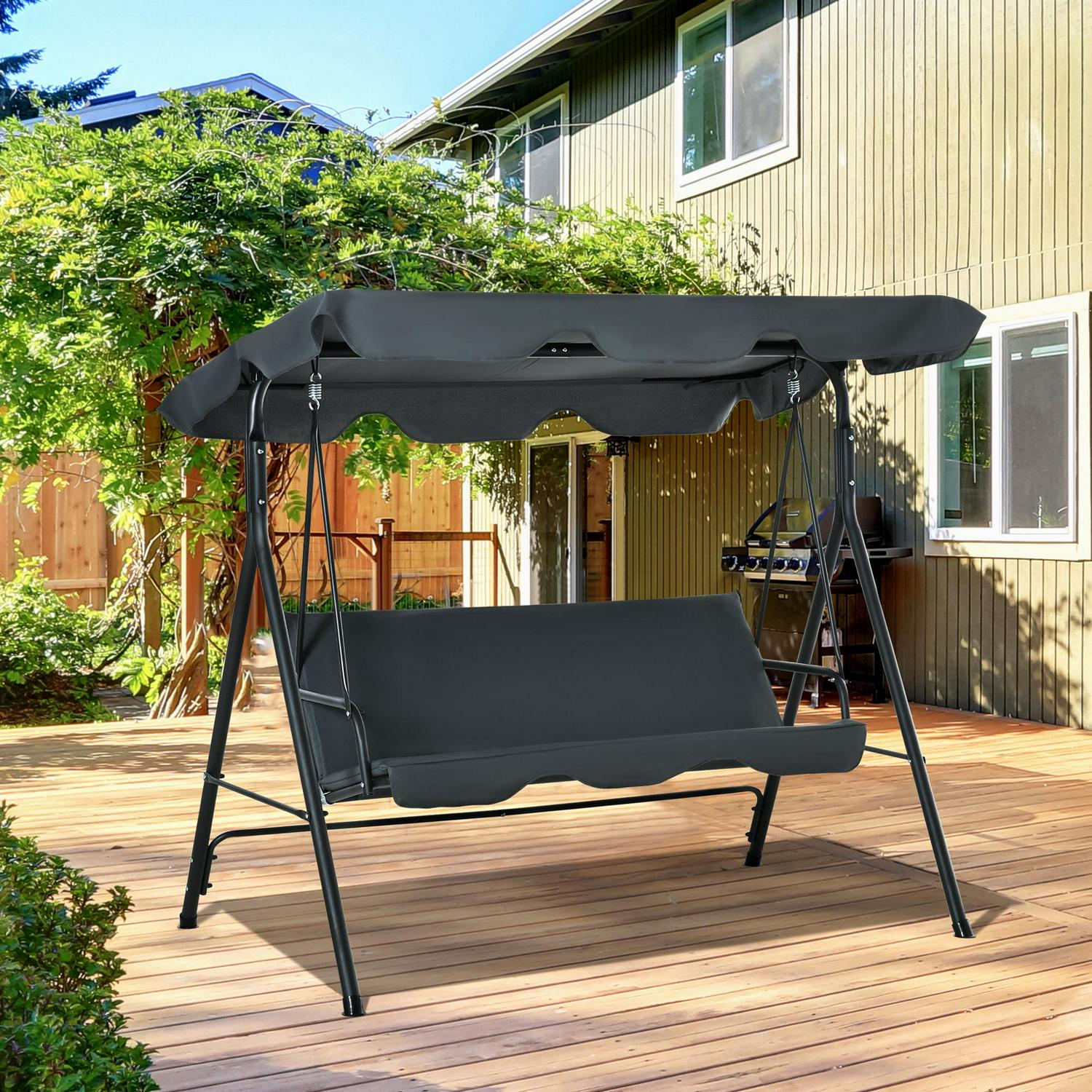 Hammock Swing Chair Backyard -Dark Grey