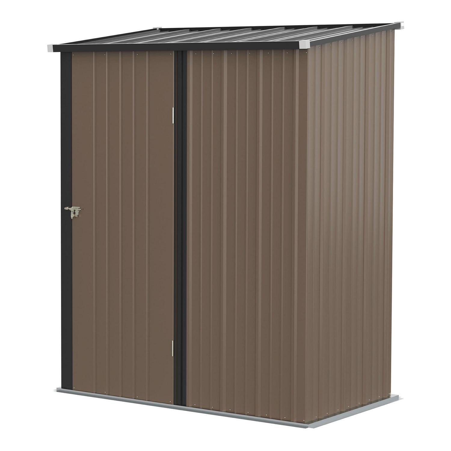 Outdoor Storage Shed Steel Garden W/ Lockable For Backyard Patio Lawn