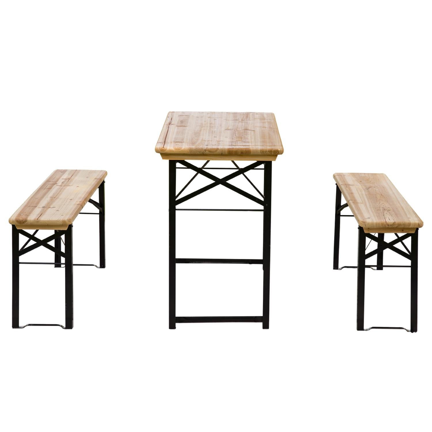 Picnic Wooden Table And Bench Set