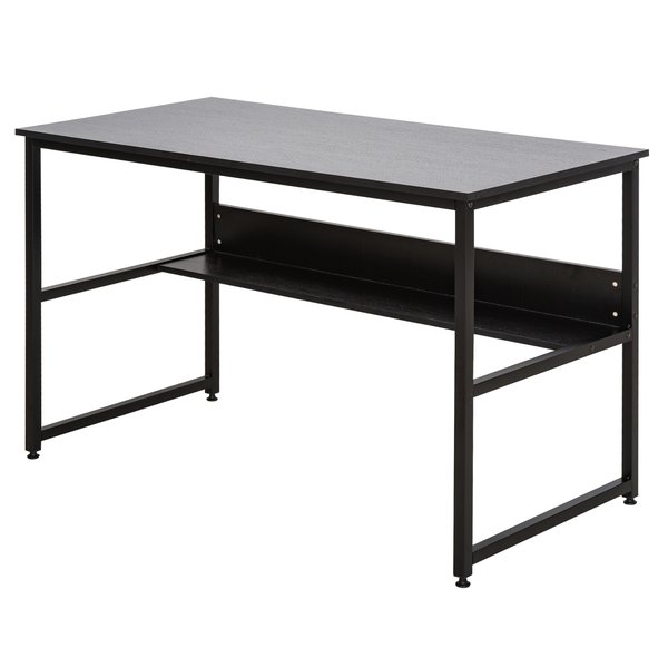 Particle Board 2-Tier Writing Desk- Black
