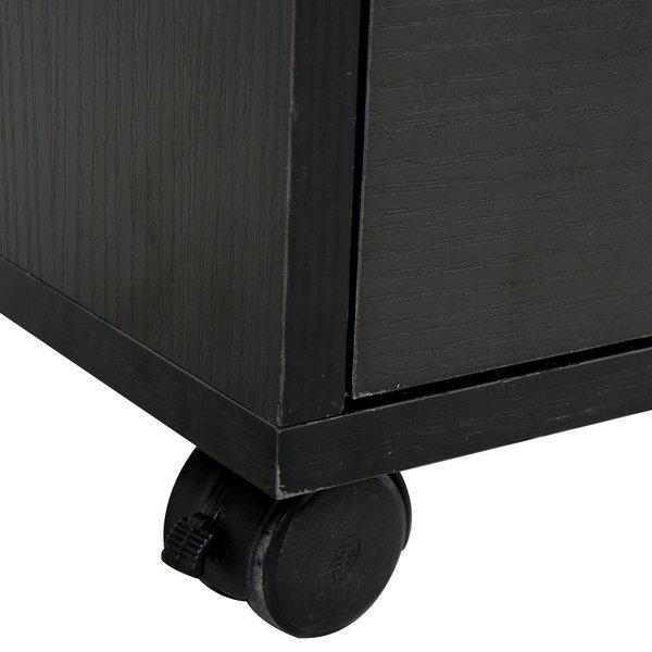 Particle Board Rolling Storage Cabinet - Black