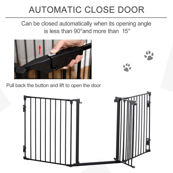 3-Panel Pet Safety Gate Playpen Fence Stair Barrier