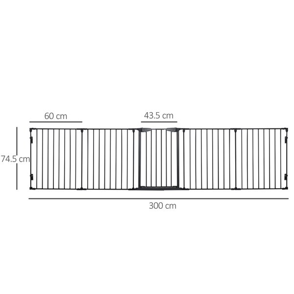 5-Panel Pet Safety Gate Playpen Stair Barrier