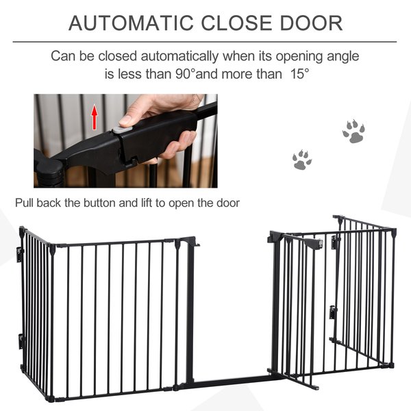 5-Panel Pet Safety Gate Playpen Stair Barrier