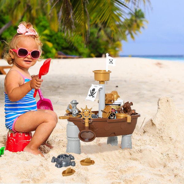 26 PCS Beach Pirate Ship Sand Water Table Toy Playset