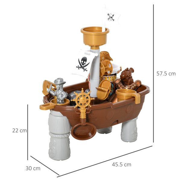 26 PCS Beach Pirate Ship Sand Water Table Toy Playset