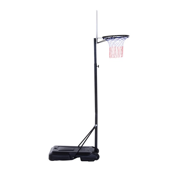 Portable Basketball Stand Net Hoop W/ Wheels - Black/White