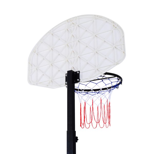 Portable Basketball Stand Net Hoop W/ Wheels - Black/White