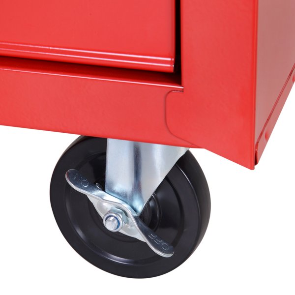 5 Drawers Roller Tool Cabinet - Red