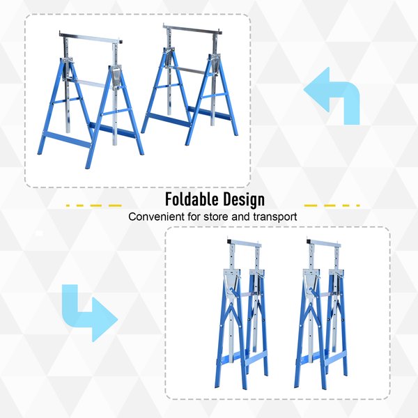 Steel Builders Twin-Set Telescopic Trestle - Blue