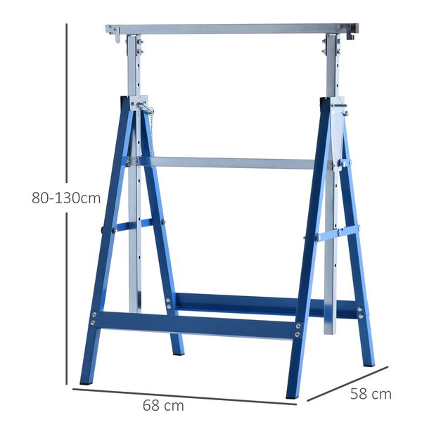 Steel Builders Twin-Set Telescopic Trestle - Blue