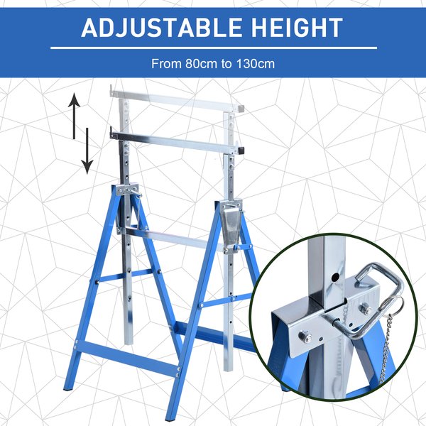 Steel Builders Twin-Set Telescopic Trestle - Blue