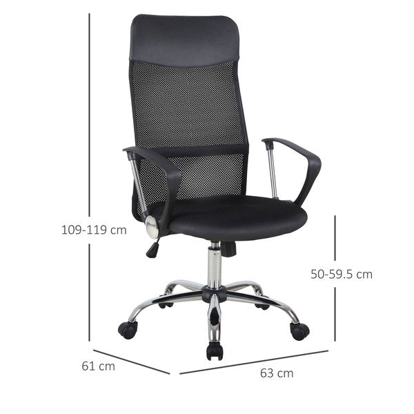 Swivel Chair For Office High Back Mesh Desk Executive Chair - Black