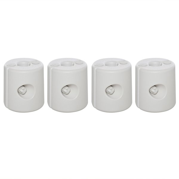 4pcs Plastic Tent Weight Base - White