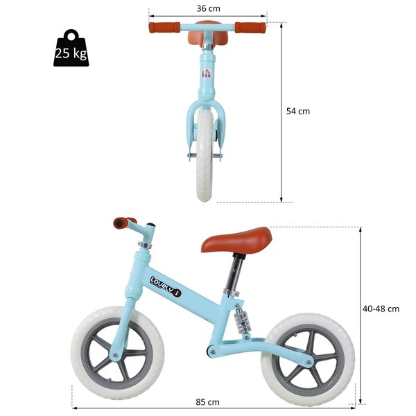 Toddler Balance Bike No Pedal Walk Training - Blue