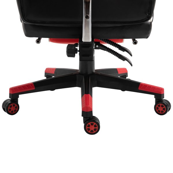 Cool & Stylish Gaming Chair Ergonomic w/ Padding Footrest Neck Back Pillow Adjustable Chair- Red