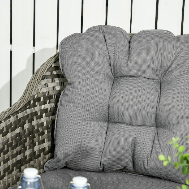 4-Seater PE Rattan Garden Furniture- Grey