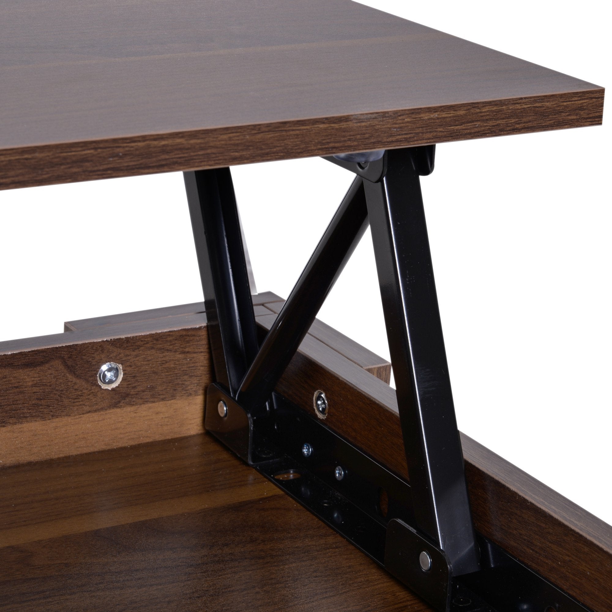 Modern Lift Up Top Coffee Table, 100W X 50D 50/63Hcm Cm - Natural Wood Grain Colour