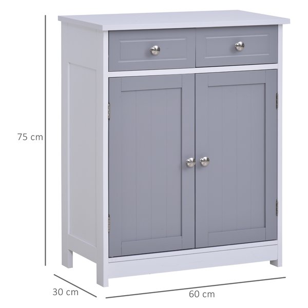 2-Drawer Bathroom Cabinet Vanities - Grey
