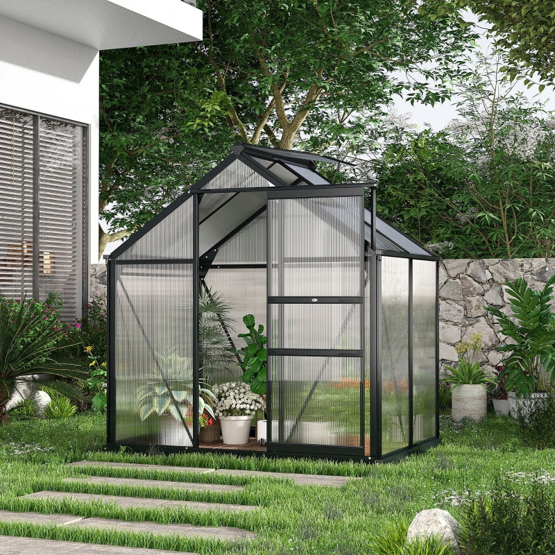 Clear Polycarbonate Greenhouse Large Walk-In Garden Plants Grow ...